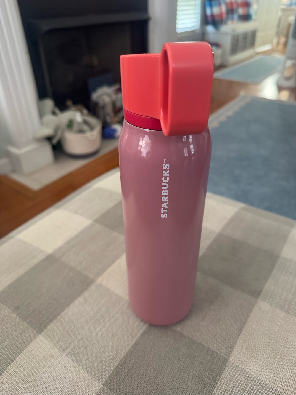 Starbucks Mauve Water Bottle with Coral Lid